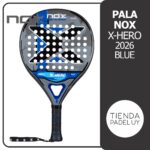 Pala de Padel Nox X-Hero Blue 2026

Precio: USD 200

Energia, Confort y Diseño en una sola pala.

La X-Hero es la pala ideal para jugadores de nivel principiante e intermedio que buscan equilibrio entre consistencia, confort y manejabilidad para disfrutar de cada partido o entrenamiento.

Su formato redondo y materiales de última generación garantizan el máximo control en cada golpe, ofreciendo una experiencia dinámica y divertida en pista.

Incorpora tecnologías de gamas superiores, como el núcleo de goma HR3, que mejora la potencia y el tacto, un marco de carbono que aporta resistencia y estabilidad, y caras de fibra de vidrio 3K, que optimizan la salida de bola.

Tecnologías:
Fiber Glass 3K (FG3)
Tejido de fibra de vidrio con tres capas que generan un grado de mayor espesor fomentando la resistencia y durabilidad del producto.

HR3 White Eva
Núcleo con goma HR3 blanca de baja densidad, aporta sensación de gran control. Ideal para palas con tacto blando y peso reducido.

Dynamic Composite Structure (DCS)
Con la aplicación de más cantidad de material desde el marco hasta cuatro centímetros dentro de la cara se logra que no se note la diferencia de dureza entre marco y cara. Lo que reduce el riesgo de rotura de fibras cuando se golpea la bola con la parte exterior de la pala.

Carbon Frame
Marco de carbono. Utilizando este material en los marcos se otorga más rigidez y durabilidad al marco y a la pala en general.

Características:
Nivel de Juego: Principiante / Intermedio
Tipo de Juego: Control
Balance: Medio Bajo
Tacto: Soft
Forma: Redonda
Marco: Carbono
Núcleo: HR3 White Eva
Cara: Fiber Glass 3K
Superficie: Brillo
Potencia: 75/100
Control: 100/100
Peso: 350 – 360 grs.
Grosor: 38 mm.

TPUY

#palanox #noxpadel #padeluruguay #padelmasculino #padelfemenino